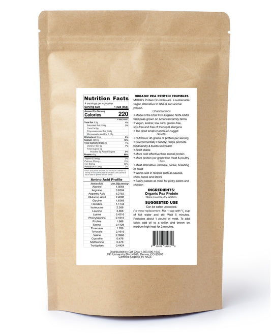 MOCU Organic Pea Protein Crumbles