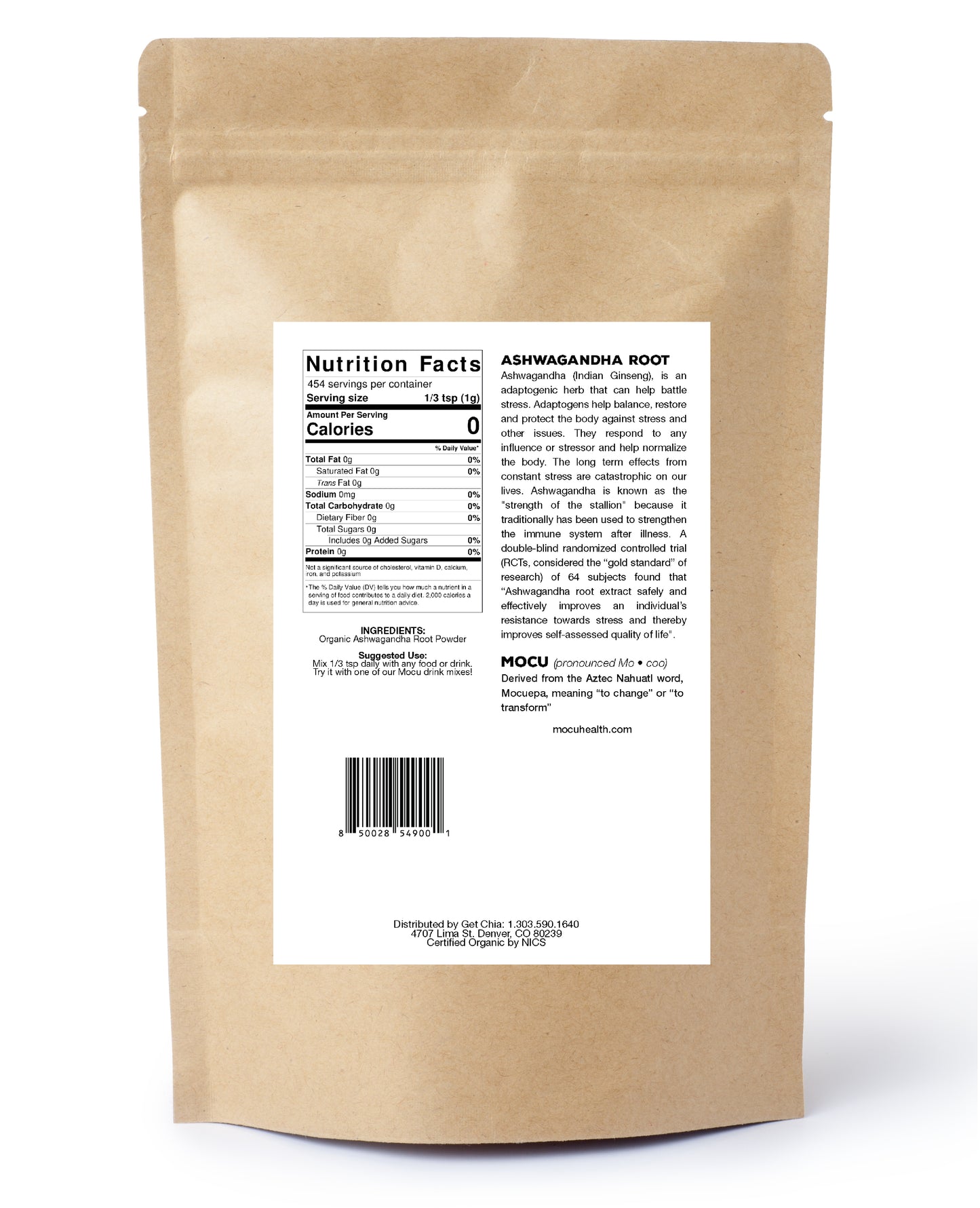 MOCU Organic Ashwagandha Root Powder