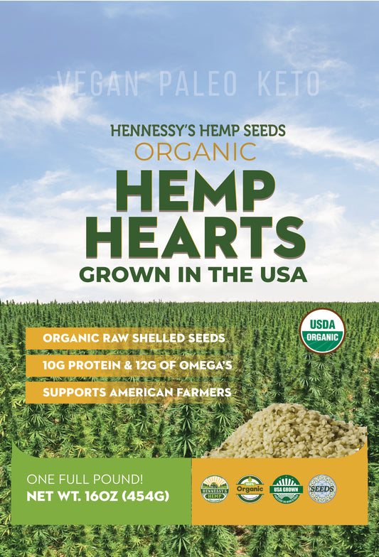 Hennessy Organic Hemp Hearts 1LB Pouch