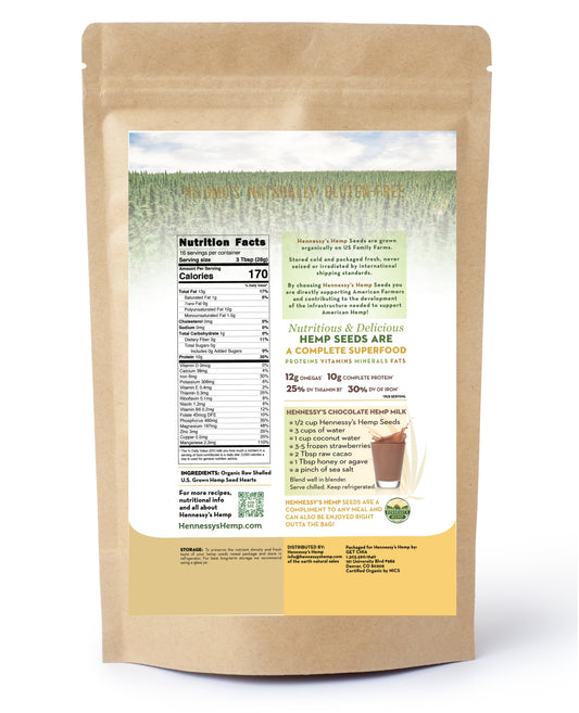 Hennessy Organic Hemp Hearts 1LB Pouch