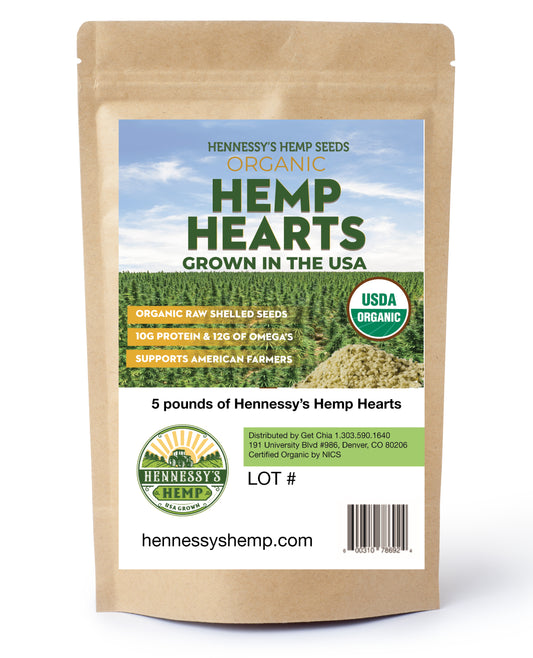 Hennessy Organic Hemp Hearts 5LB Pouch