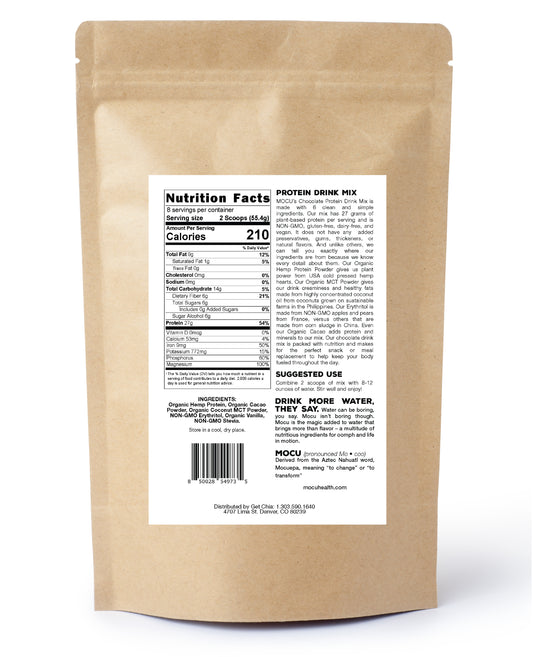 MOCU Protein Drink Mix, Chocolate