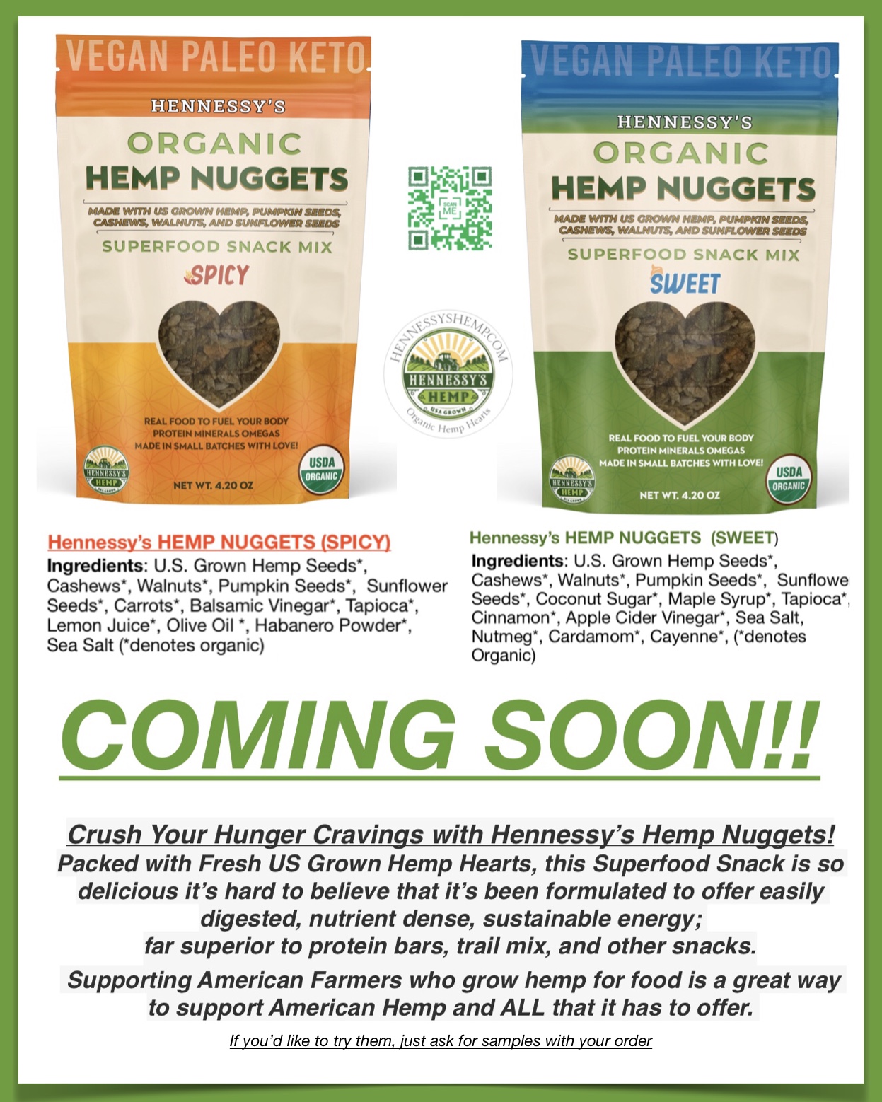 image graphic of new hemp heart food